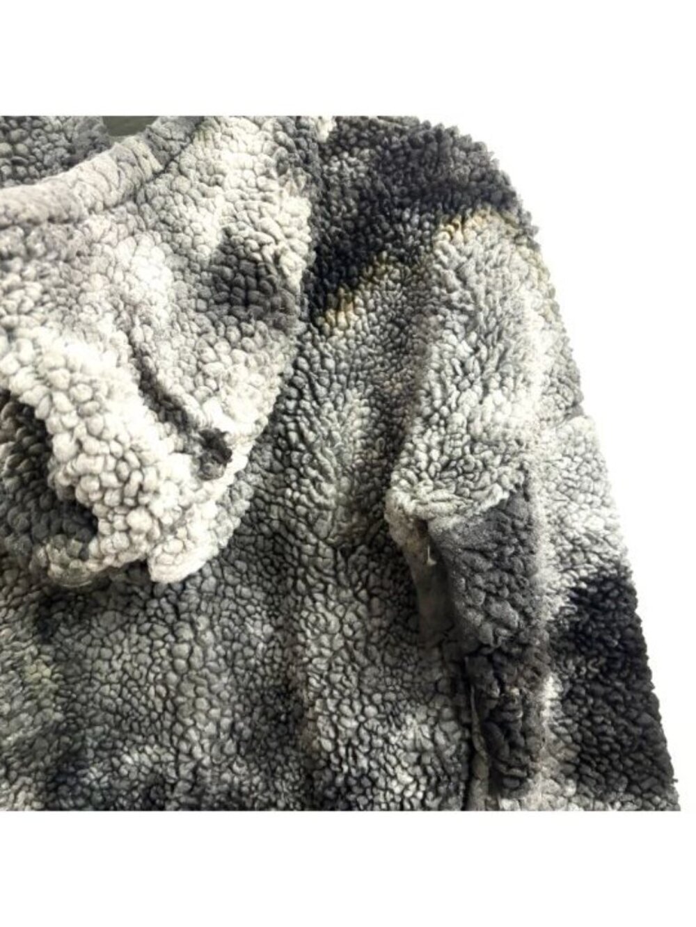 Zella Tie Dye Grey & Green Hooded Plushy Soft Hoodie - sz XS - Picture 5 of 12